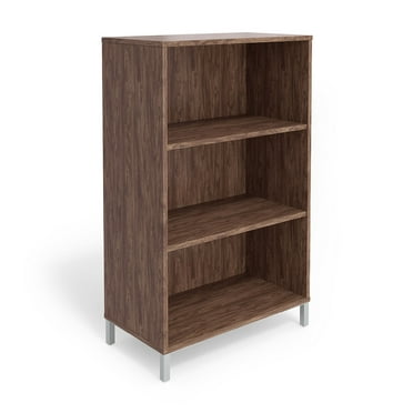 Union & Scale 3 Shelf 45H Laminate Bookcase Espresso UN56977