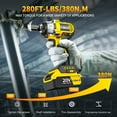 thumbnail image 4 of Cshidworld Cordless Impact Wrench 1/2", 20V Powerful Brushless Motor w/ 2-Mode Speed, Power Impact Wrench W/ 5 Sockets,8 Drill,6 Screws, Max Torque 280 ft-lbs (380N.m), Includes 2 x 3.0A Batteries, 4 of 8