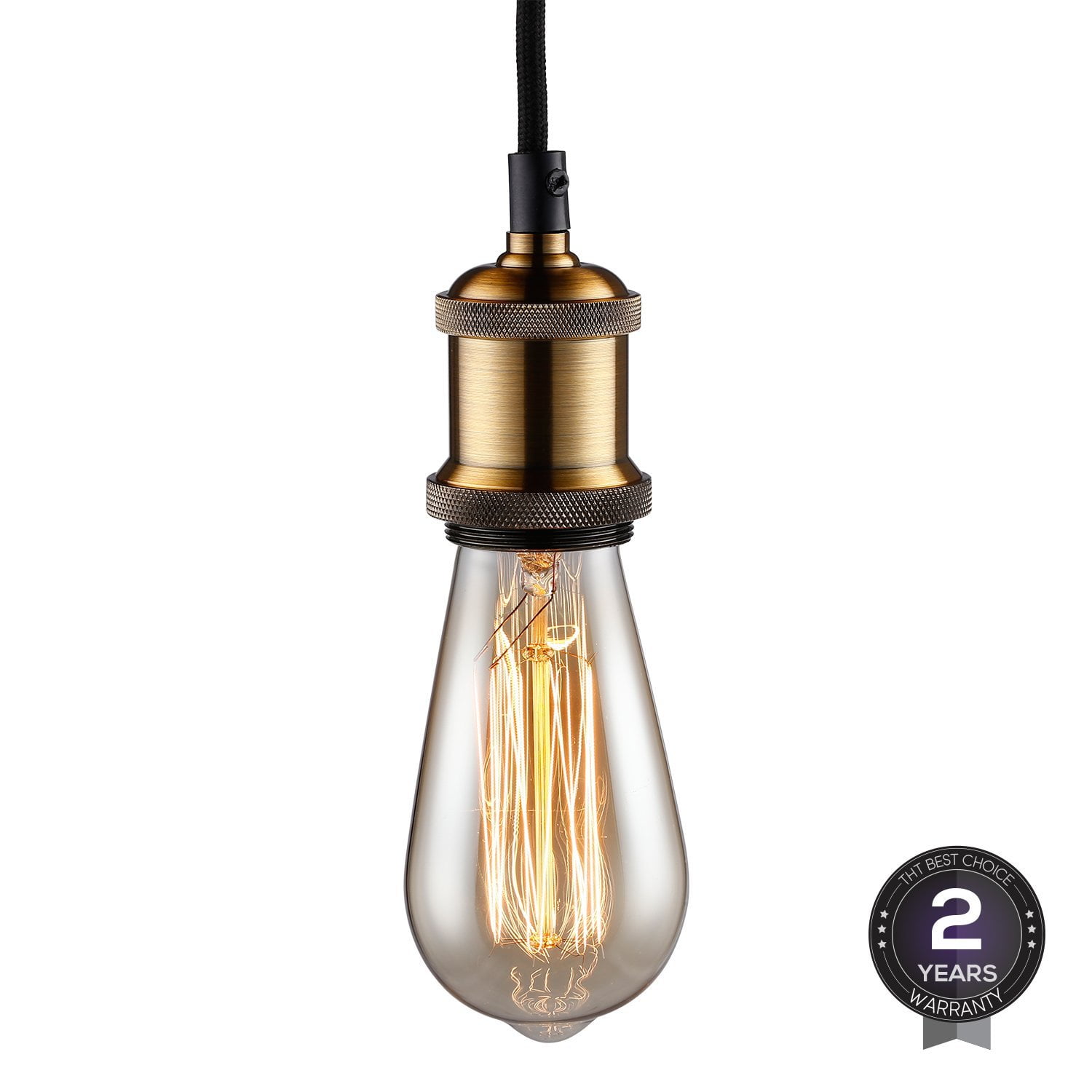 Sylvania Brookline Vintage Glass Pendant Light Fixture LED  Bulb  Included 