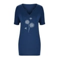 thumbnail image 4 of Birdeem Mode Décontractée pour Femmes Blouses à Manches Courtes Imprimées Col en V T-Shirts Hauts, 4 of 12
