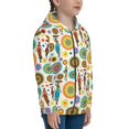 thumbnail image 3 of JUNZAN Beautiful African Womens Print Kids Zip Up Hoodies Long Sleeve for Boys or Girls Casual Oversized Jackets with Pocket Loose Tops- Medium, 3 of 6