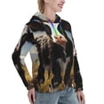 thumbnail image 6 of Daiia Cute Prairie Cow Pattern Women's Fashion Hoodies & Sweatshirts with Kangaroo Pocket Hooded Sweatshirt with Eye-catching Drawstrings-Medium, 6 of 7