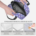 thumbnail image 3 of Naloa flower Skull cartoon Print Lunch Bag for Women & Men Insulated Lunch Box or Cooler Lunch Tote Bags for Work, Travel, Outdoor, 3 of 5