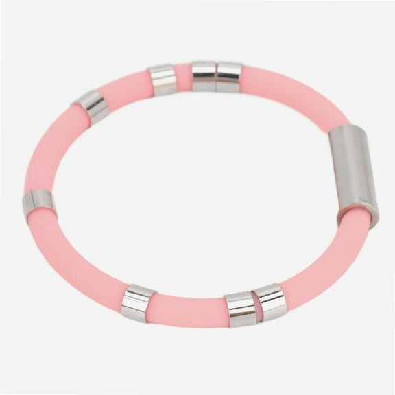 Anti Static Wrist Strap 8 Rings Pink Waterproof Washable Comfortable Wearing Silicone Bracelet for Jogging Winter,Anti Static Wrist Strap,Silicone Wrist Strap