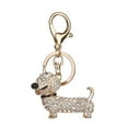thumbnail image 1 of Metal Rhinestone Sausage Dog Keychain Cartoon Animal Dachshund Keychain Dachshund Puppy Key Key Chain Puppy Key Ring Shoulder Bag Key Chain, 1 of 7