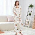 thumbnail image 4 of FORMRS Womens Pajama Set Long Sleeve Top and Pants with Pockets Soft Comfy Lounge Sleepwear, Sizes S-2XL, Gray Bears, 4 of 7