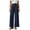 Navy, variant on Fashion Lounge Pants Women Petite Plus Size Solid Color Elastic Waist Pocket Full Length Pants