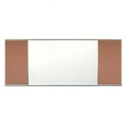 Aarco Products 120D-412C-282-856 Combination Tackboard at Each End- Rosebud - 4 x 12 ft.