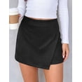 thumbnail image 3 of PRETTYGARDEN Fall Mini Skirts for Women Trendy High Waisted Asymmetrical Knit Suede Skirt Shorts Cute Y2k Outfits, 3 of 9