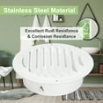 thumbnail image 4 of Uxcell 6 Inch Round Soffit Vent, 4Pcs Stainless Steel Wall Vent Grille Cover Exterior Exhaust Louvered Vent, White, 4 of 7