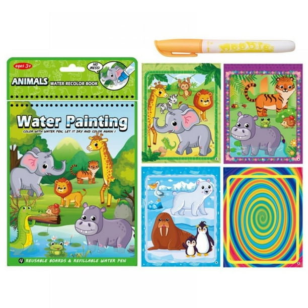 Paint with Magic Water Coloring Books for Toddler,Reusable Water Reveal
