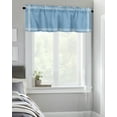 thumbnail image 4 of Kitchen Cafe Valance Curtain for Small Windows,Modernity Minimalist Solid Color Rod Pocket Short Valances Pure Wathet Baby Blue Window Treatment Panel for Living Room/Bedroom/Bathroom,60x18in, 4 of 9