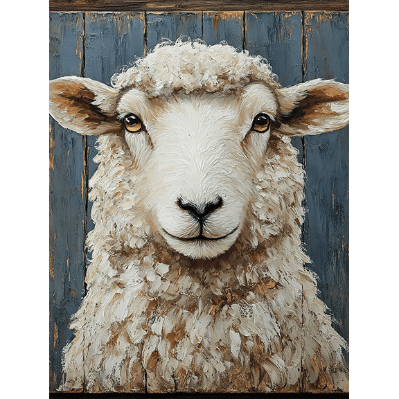Cute Sheep Canvas Wall Art Print，Suitable for Living Room，Bedroom，Farmhouse Decor，Kitchen，Office and Dining Room.