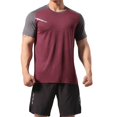 thumbnail image 2 of Bibifish Mens T-Shirts Slim Fit Raglan Sleeve Color Block Tshirts Summer Athletic Quick Dry Short Sleeve Tee Tops, 2 of 6