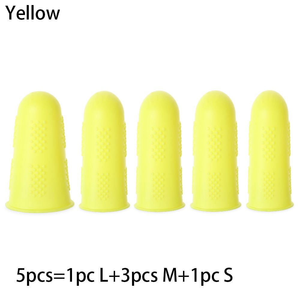 5pcs Needlework Sewing Thimble Rubber Finger protector Silicone Finger