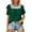 Green, variant on GigrtiJin Womens Summer Casual Tops Ruffle Short Sleeve Casual Solid Shirts Hollow out Loose Work Comfy Blouses