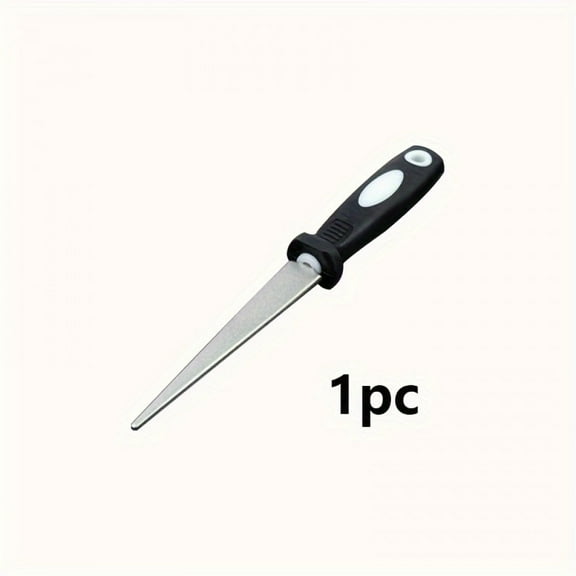 Diamond Coated Knife Sharpening File for Scissors, Knives, and Garden Tools,Double-Sided Straight,Curved Design,Efficient Sharpening - Durable Metal Construction for Long-Lasting Performance