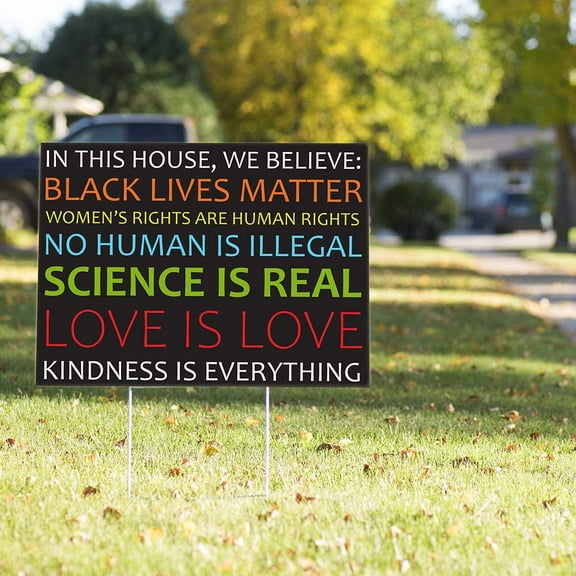 Vispronet Kindness is Everything Yard Sign Message – 23in x 17in Weather Resistant Yard Sign with Stake - Unique and Creative Way To Get your Message Heard