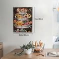 thumbnail image 5 of Christian Flower Wall Art Flower Market Pictures Wall Decor Hummingbird Canvas Artwork Painting Framed Modern Poster Print for Home Living room Bedroom Bathroom Office 12"X16", 5 of 7