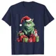 thumbnail image 3 of Señora Año Nuevo manga corta lindo gato estampado Tops moda mujer camisetas camisa tendencia gráfico Navidad regalo ropa femenina camiseta, 3 of 5
