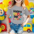 thumbnail image 2 of PMVFHDE Hauts T-Shirts pour Filles T-Shirts Décontractés pour Filles T-Shirts Amples pour Filles et Garçons Col Rond Manches Courtes T-Shirt d'Été Décontracté Gris, 4-5 Ans, 2 of 4