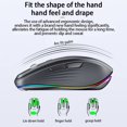 thumbnail image 4 of EIGTHTAIL Wireless Mouse 2.4G Bluetooth 5.1 Dual Mode 2400DPI Optical Silent Gaming Mouse, 4 of 8