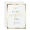 American Greetings Thank You Stationery with Gold Border, Grateful (8-Count)