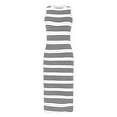 thumbnail image 6 of Henpk Summer Dresses for Women Striped T Shirt Dress Casual Midi Dress Short Sleeve Sundress with Pockets Casual Classic Knitted Shirt Striped Long Dress Fashionable Dress White L, 6 of 8