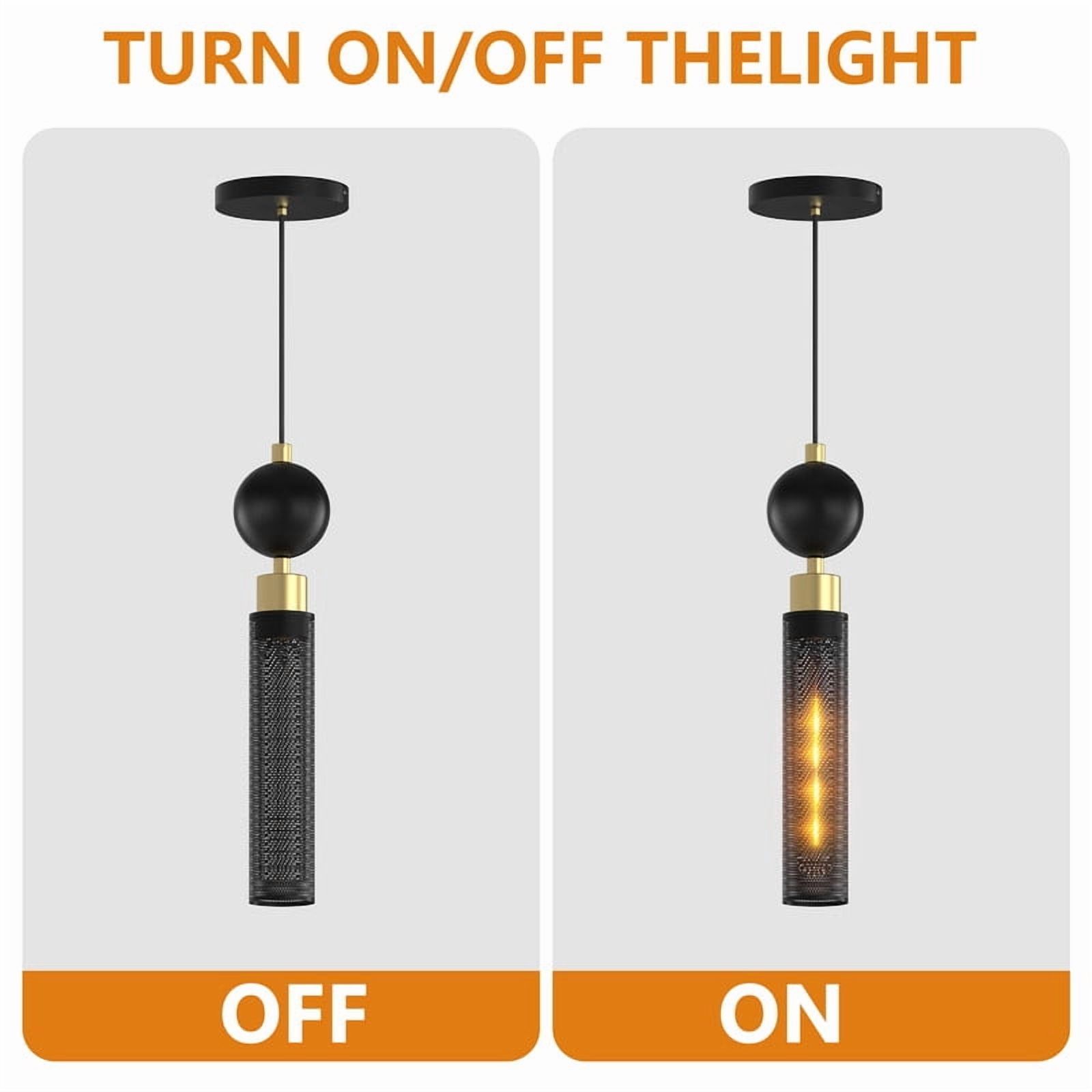 Modern Black Wrought Iron Adjustable Pendant Light - 3-Lamp Industrial Hanging Fixture for Kitchen Island, Dining & Living Room
