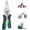 Green, variant on 16 in 1 Folding Wire Stripper Pliers for Cutting and Pulling Wires, Multifunctional Cable Scissors, Voltage Tester Pliers, for Professional and Home Use