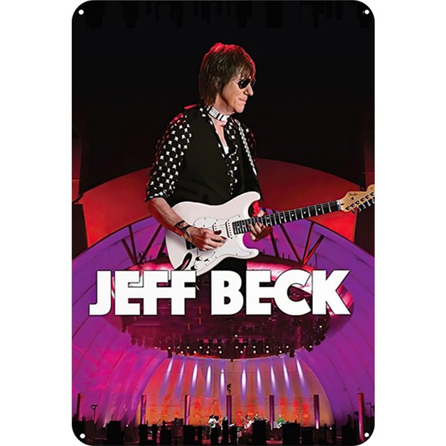 Placa Metal Vintage Jeff Beck Rectangular Pintura Hierro Arte Pared 30x40 Cm