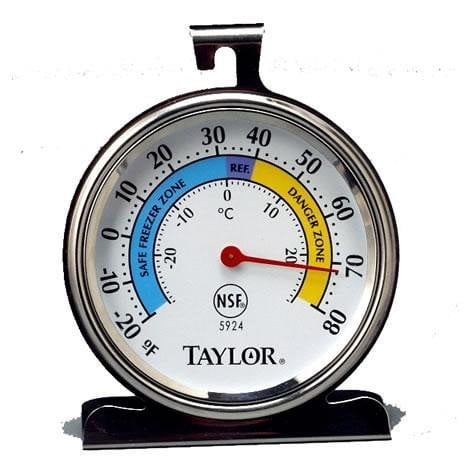 Taylor Classic Freezer Refrigerator Thermometer T-5924 - Multicolor