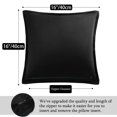 thumbnail image 6 of PiccoCasa 2Pcs 16"x16" Decorative Velvet Throw Pillow Covers Soft Square Cushion Covers for Sofa Couch Bedroom Black, 6 of 7