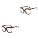 thumbnail image 3 of Jumpingount Gafas de gran tamaño para mujer y hombre, gafas con estampado de leopardo a la moda, montura grande colorida para accesorios de Leopardo 2piezas, 3 of 6