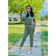 thumbnail image 3 of PRETTYGARDEN Women's Spring Fall 2 Piece Lounge Outfit Long Sleeve Crewneck Pullover Tops High Waisted Pants Set Tracksuit, 3 of 6