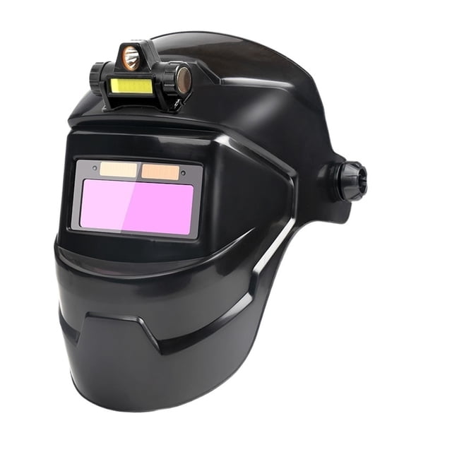 Welding Helmet Welder Mask With Rechargeable Headlight Automatic Dimming Electric Welding Mask For Arc Weld Grind Solar Power ,Long Lasting