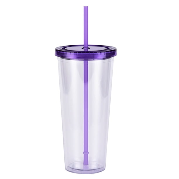 ¡Venta caliente! Taza plástica transparente creativa de la bebida fría de la taza de la paja 24oz con la tapa