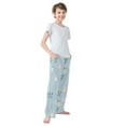 thumbnail image 3 of FORMRS Kids Pajama Pants with Pockets Size 6-8Y Boys Lounge Sleep Bottoms, Blue Rabbits, 3 of 8