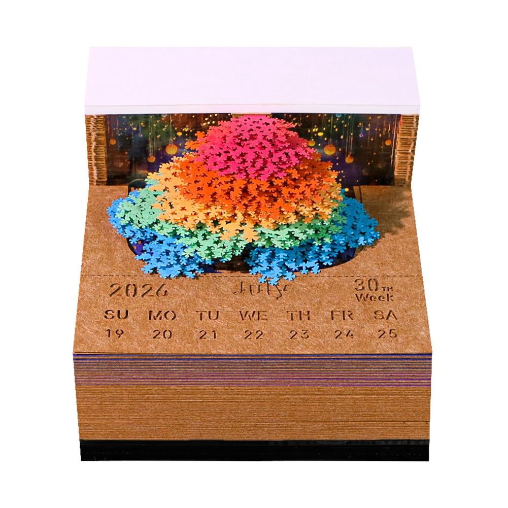 2026 Tear Off Calendar Desktop Decor 3D Notepad Ideal As Treehouse Tree Birthday Gift Or Christmas Pad For Dream Memo