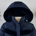 thumbnail image 6 of newwalpole Girls' Winter Puffer Jacket Thickened Overcoat Winter Coat with Fuzzy Lined Hood Waterproof Heavy Parka Warm Navy for Size 3-4 Years, 6 of 8