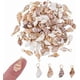 thumbnail image 1 of 100 colgantes de concha natural de 4 estilos, cuentas artesanales de concha de cauri, colgantes de concha de verano con alambre de cobre para encontrar conchas pequeñas., 1 of 5