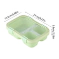 thumbnail image 3 of Plastic Bento Box,Rectangular Buckle Airtight Leakproof Portable Divided Lunch Container | Office Meal Prep Container | Refrigerator Food Storage | Perfect for Outdoor Travel & Picnic,Green, 3 of 7