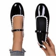 thumbnail image 5 of Viluyesy Womens Mary Jane Flats, Shallow Adjustable Strap Square Toe Fashion Dressy Ballet Flats Black US9.5, 5 of 9