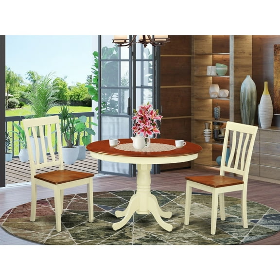 Round Kitchen Dinette Set - 42 Inch Table & 4 Chairs - Dining Room Table Set