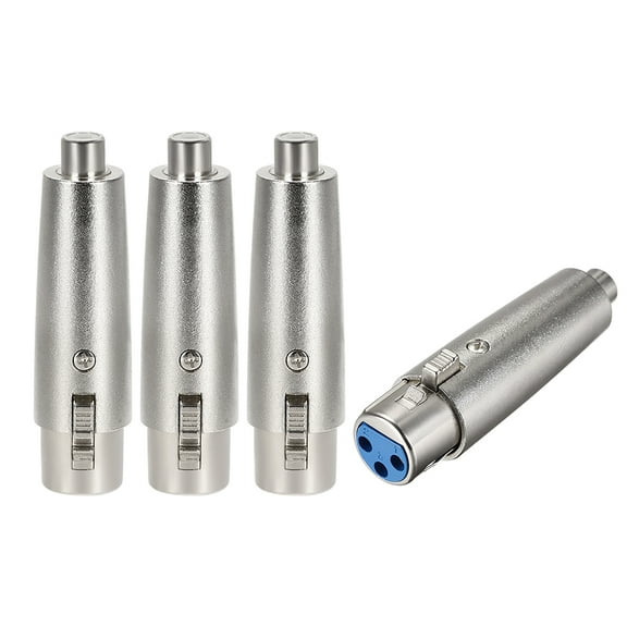 XLR Female to RCA Female Adapter,Gender Changer -3 Pin XLR-F to RCA-F Converter,Microphones Audio Adapter Connector,4pcs