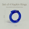 thumbnail image 4 of over&back Set of 4 Hand-Shaped Glass Napkin Rings - Decorative Dining Table Decor for Events, Parties, and Get-Togethers - Blue, 4 of 9