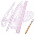 thumbnail image 1 of Trayknick 7Pcs Design Clothing Art Ruler French Curve Cut Arc Plate Making Craft Tool, 1 of 6