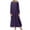 Purple, variant on Samickarr Summer Dresses For Women Vacation Solid Color Dresses For Women Long Sleeve Round Neck Lace Pocket And Lace Hem Casual Looseb Ankle-Length Dress