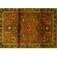 thumbnail image 1 of Ahgly Company Machine Washable Indoor Rectangle Persian Yellow Traditional Area Rugs, 5' x 8', 1 of 4