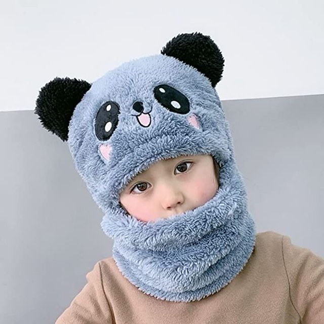 1 bufanda para bebé, gorro de invierno para niños, gorro bonito para niña, bufanda, orejeras cálidas para invierno, prendas de punto para niños, gorro de lana doble, diadema para snowboard ER